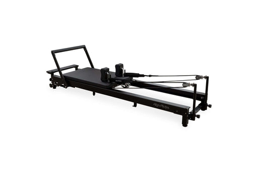 Align Pilates C8-Pro Noir, black reformer three quarter view