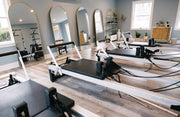 Align Pilates C8-Pro Reformer, row of reformers in a studio