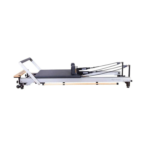 Align Pilates C8-Pro Reformer, three quarter view on standard legs
