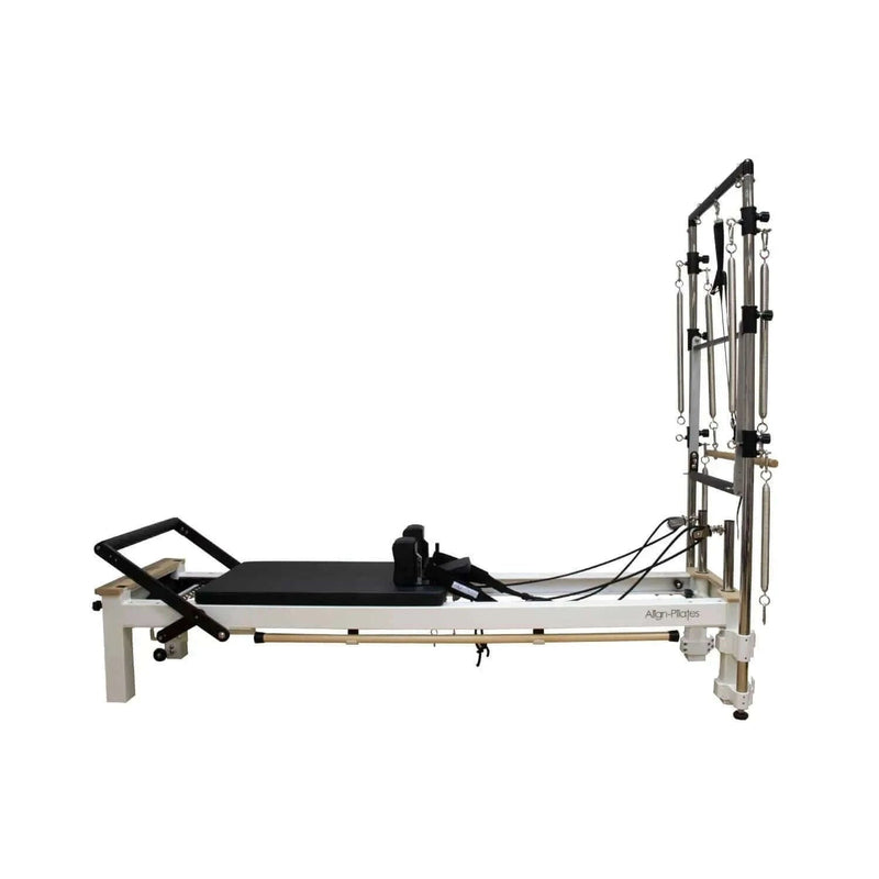 Align Pilates C8-S with Half Cadillac, side view showing the bracket at the head end