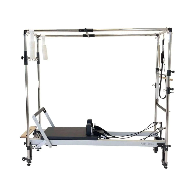 Align Pilates Full Cadillac Frame, front elevation over a reformer