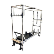 Align Pilates Full Cadillac Frame, fitted over a C series reformer on a white background