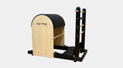 Align Pilates Ladder Barrel RC, angled view of barrel and ladder