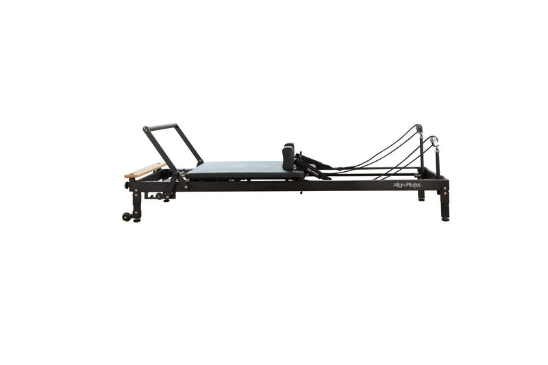 Align Pilates R8-Pro Reformer, black frame side view