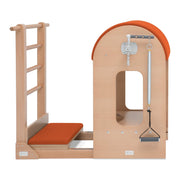 BASI Systems Ladder Barrel upholstered in Campfire Orange, the whole apparatus shown against a plain background