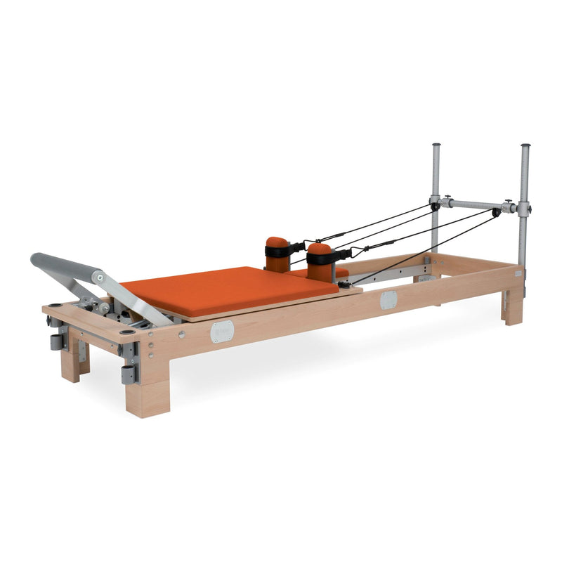 BASI Systems Reformer upholstered in Campfire Orange, the whole apparatus shown against a plain background, second view