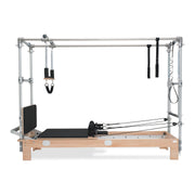 BASI Systems Reformer Combo upholstered in Moonless Night Black, the whole apparatus shown against a plain background, second view