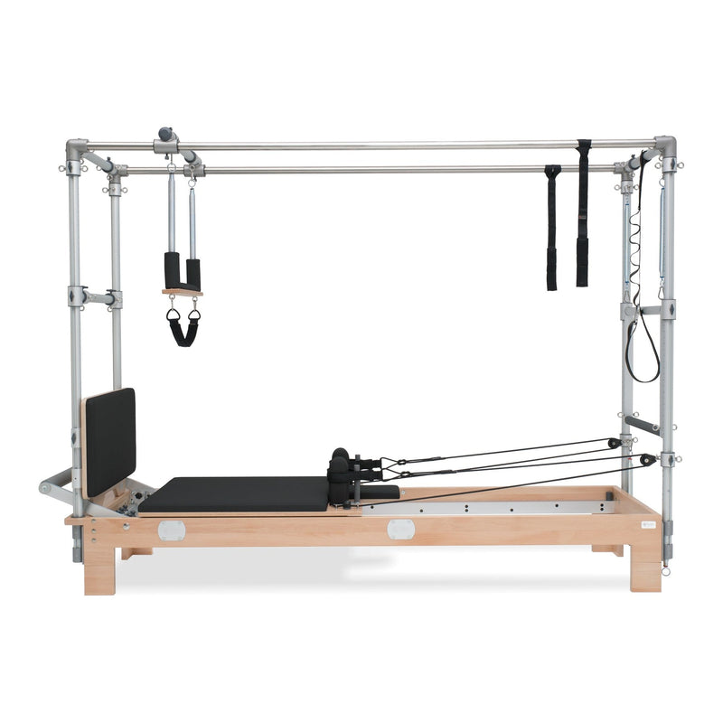 BASI Systems Reformer Combo upholstered in Moonless Night Black, the whole apparatus shown against a plain background, second view
