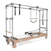 BASI Systems Reformer Combo upholstered in Pristine White, the whole apparatus shown against a plain background
