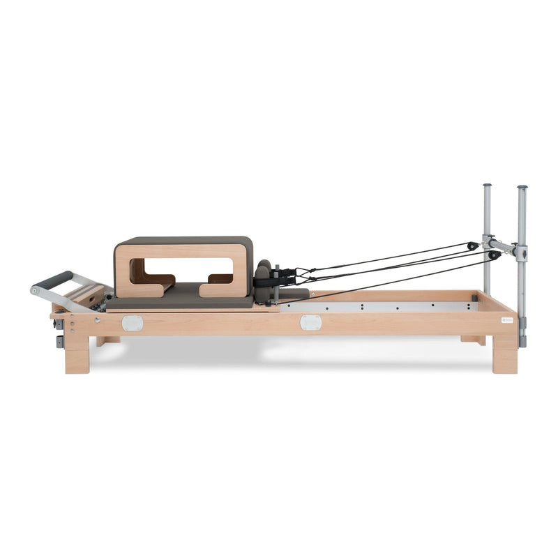 BASI Systems Reformer upholstered in Dark Cool Sand, the whole apparatus shown against a plain background, view 4