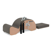 BASI Systems Spine Corrector with F2 System upholstered in Dark Cool Sand, the whole apparatus shown against a plain background