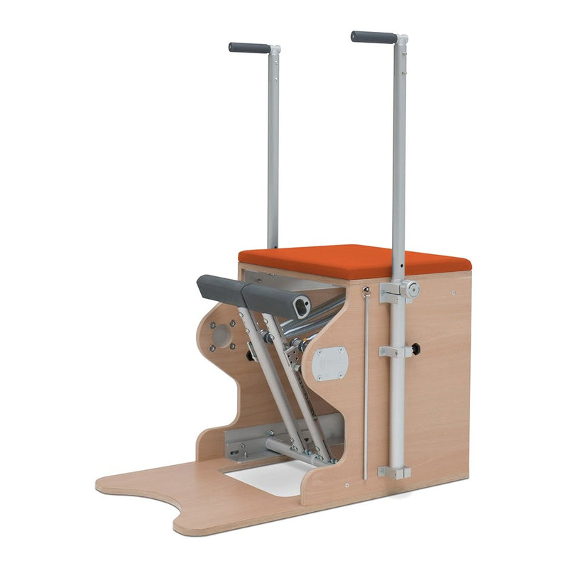 BASI Systems Wunda Chair upholstered in Campfire Orange, the whole apparatus shown against a plain background