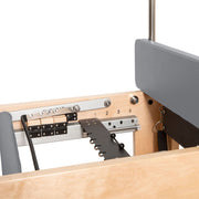 Elina Pilates Cadillac Reformer foot bar positioning rail and gear system, grey