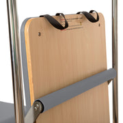 Elina Pilates Cadillac Reformer jump board mounted, grey trim detail
