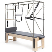 Elina Pilates Cadillac in grey, angled studio view