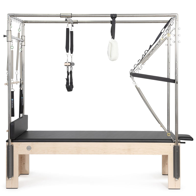 Elina Pilates Cadillac in black, front-angled view