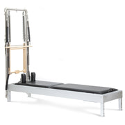 Classic Aluminium Reformer with Tower in black, view from the foot end
