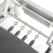 Four classic carriage springs on the aluminum frame, grey
