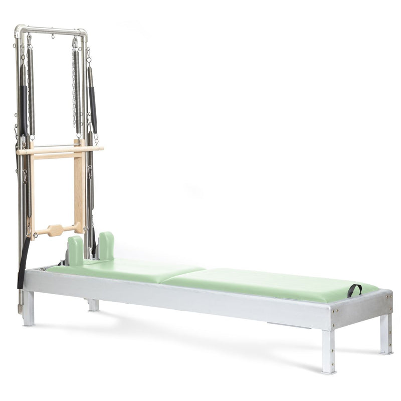 Elina Pilates Classic Aluminium Reformer 86" with Tower in green
