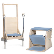 Elina Pilates Classic Combo Chair with Back in ocean blue
