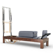 Elina Pilates Classic Dark Wood Reformer 86" with Tower in grey