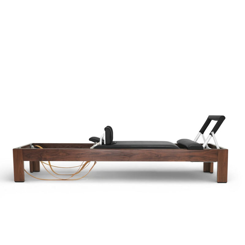 Elina Pilates Classic Dark Wood Reformer in black