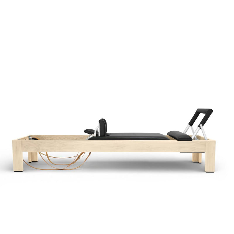 Elina Pilates Classic Natural Wood Reformer in black
