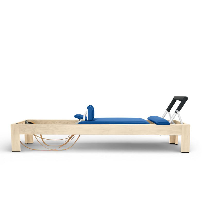 Elina Pilates Classic Natural Wood Reformer in blue