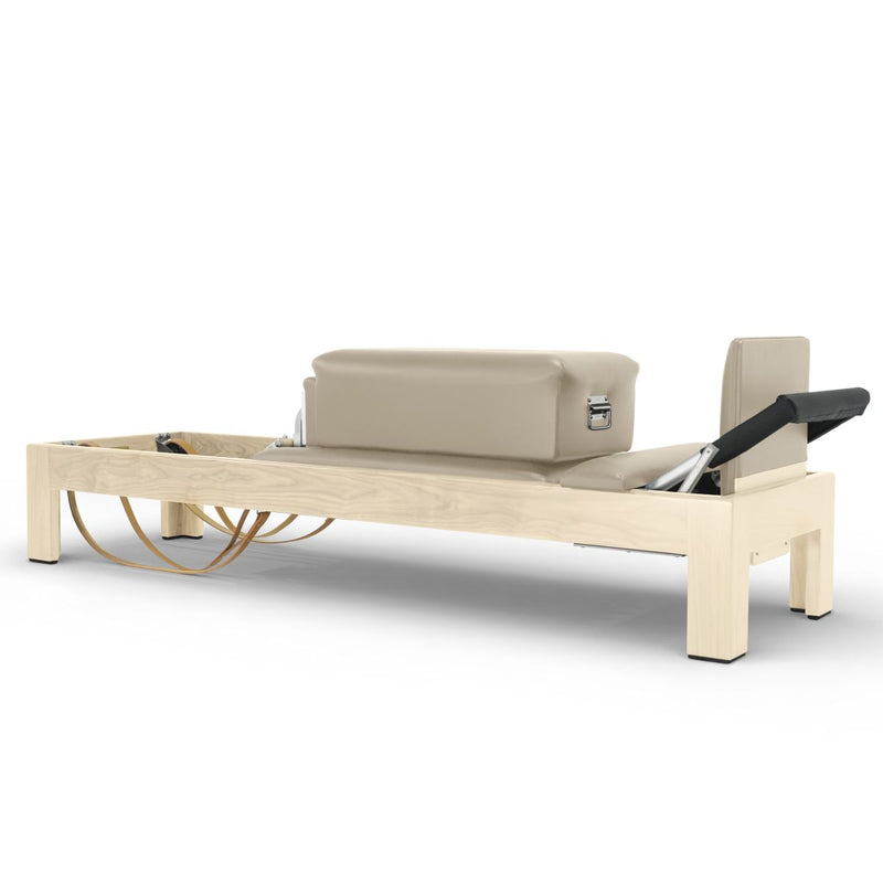 Elina Pilates Classic Natural Wood Reformer in light mocha