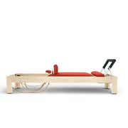 Elina Pilates Classic Natural Wood Reformer in red