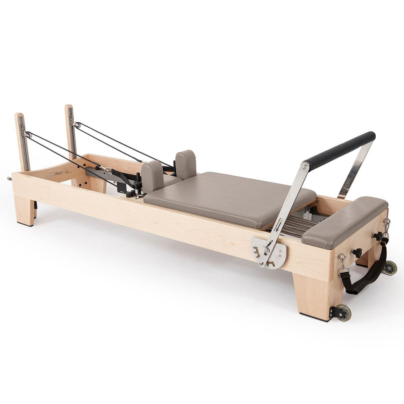 Elina Pilates Elite Wood Reformer Bundle in mocha