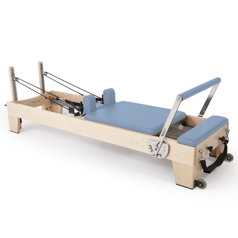 Elina Pilates Elite Wood Reformer Bundle in ocean blue