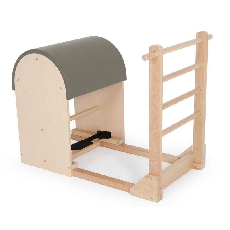Elina Pilates Ladder Barrel (Wooden Base) in black