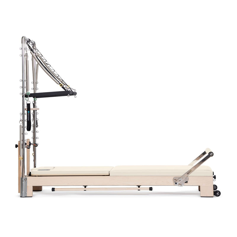 Elina Pilates Lignum Reformer with Tower in ivory