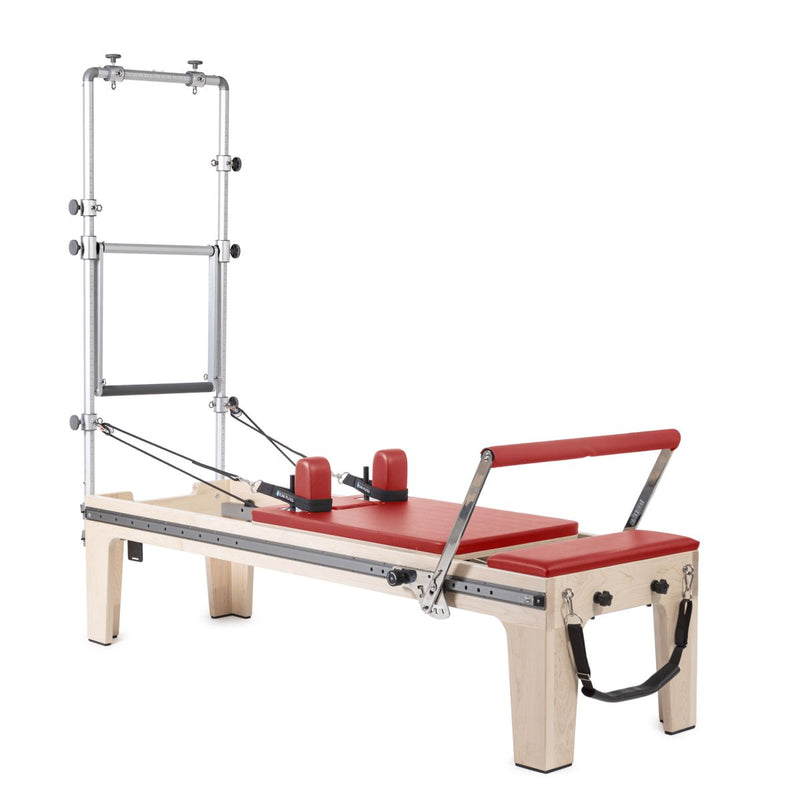 Elina Pilates Master Instructor Physio Reformer with Tower in red