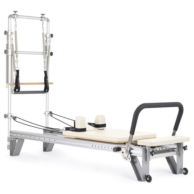 Elina Pilates Mentor Reformer with Tower in ivory