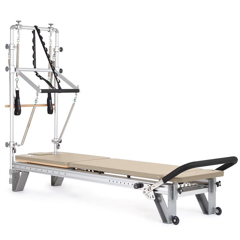 Elina Pilates Mentor Reformer with Tower in light mocha