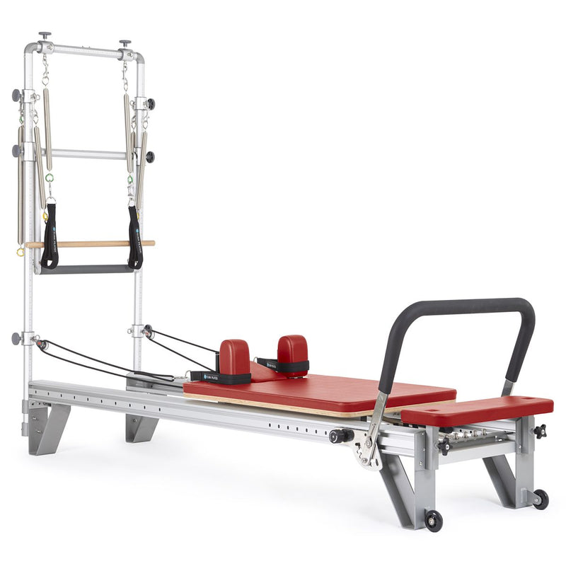 Elina Pilates Mentor Reformer with Tower in red