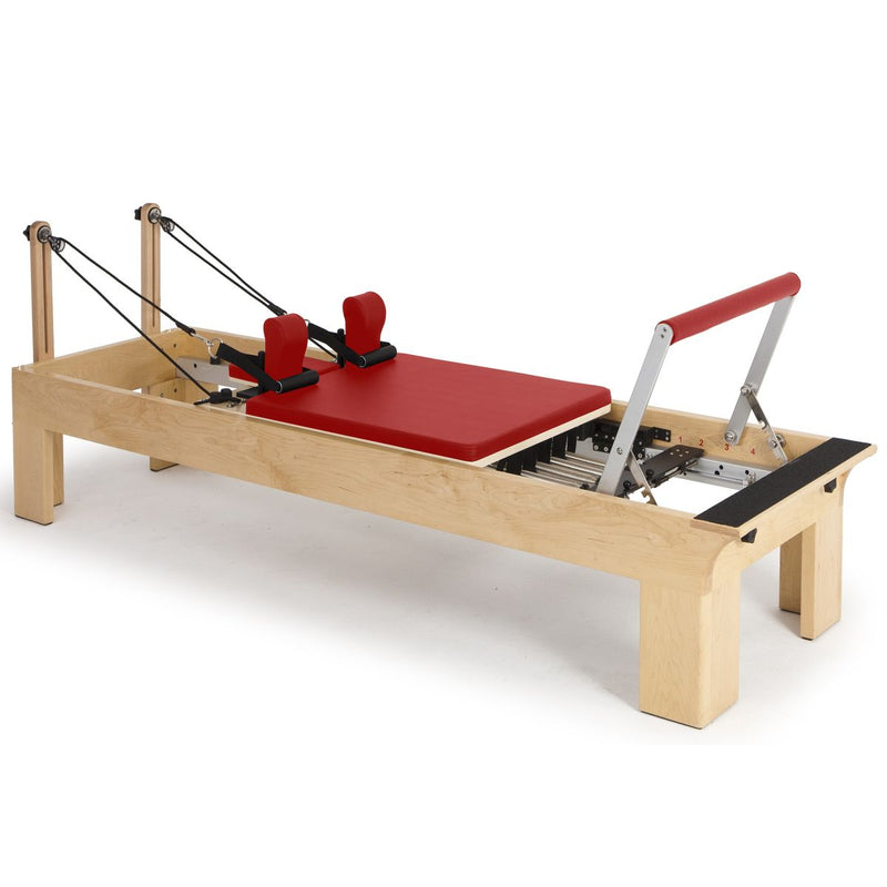 Elina Pilates Physio Wood Reformer Bundle in red