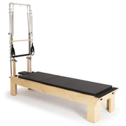 Elina Pilates Physio Wood Reformer with Tower in black