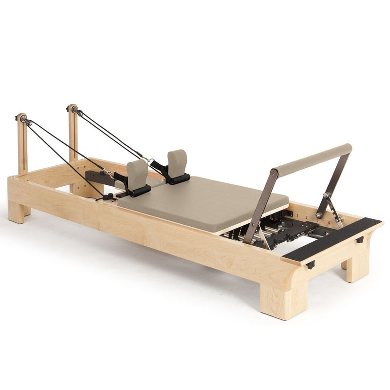 Elina Pilates Wood Reformer Bundle in light mocha