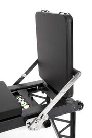 Footbar and spring latch detail on the upright HL tower reformer