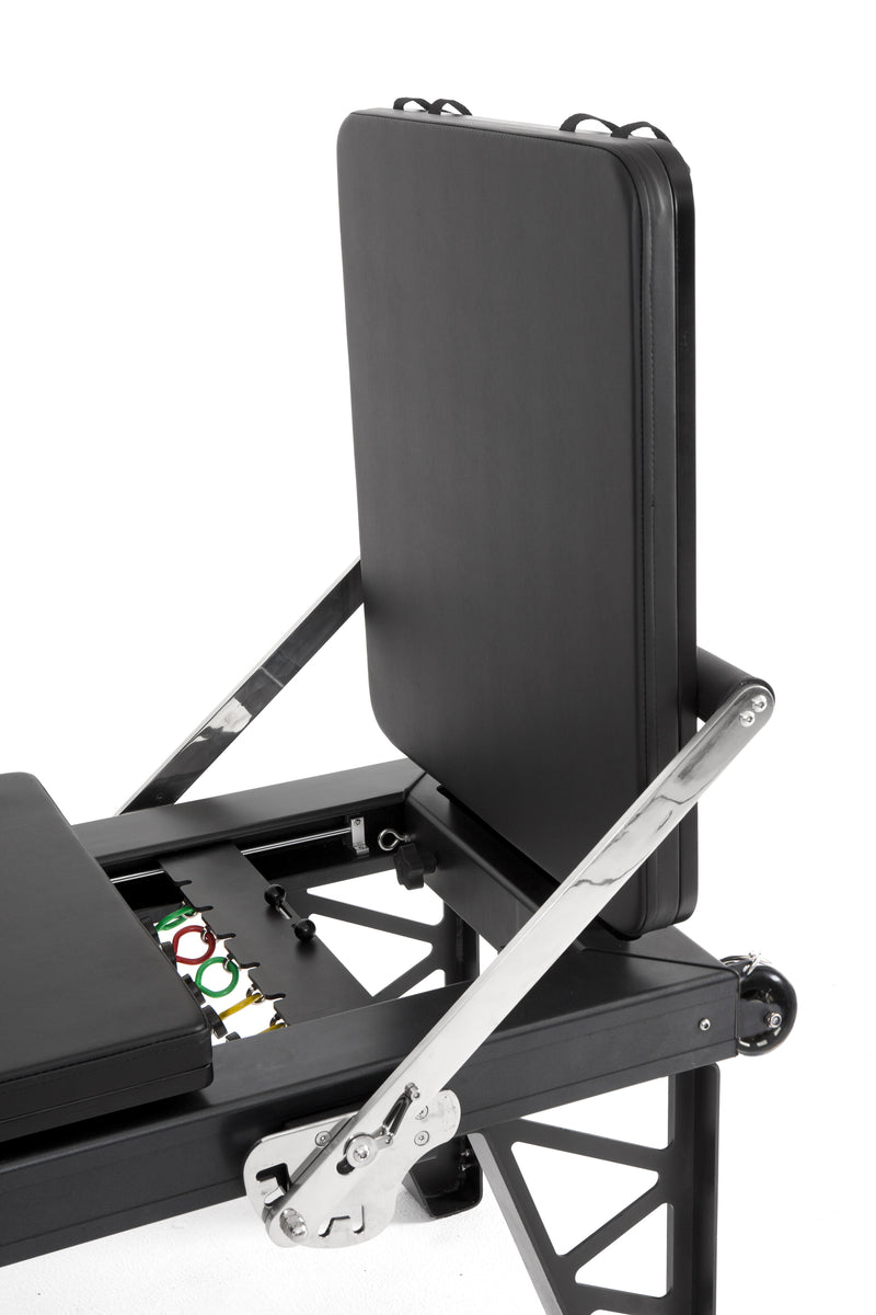 Footbar and spring latch detail on the upright HL tower reformer