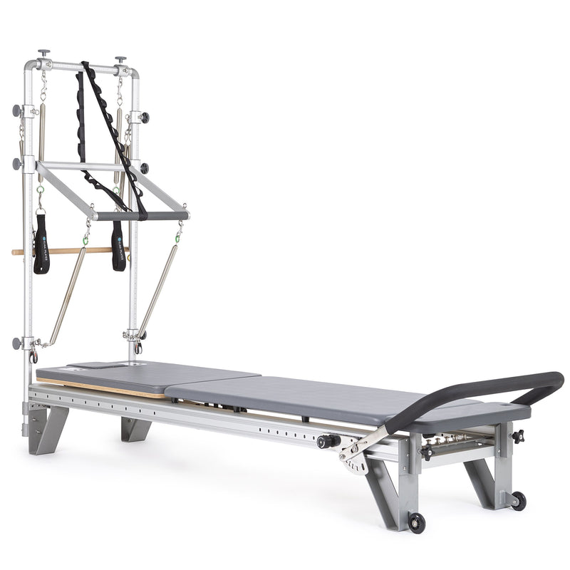 Mentor Reformer with tower and trapeze bar, grey