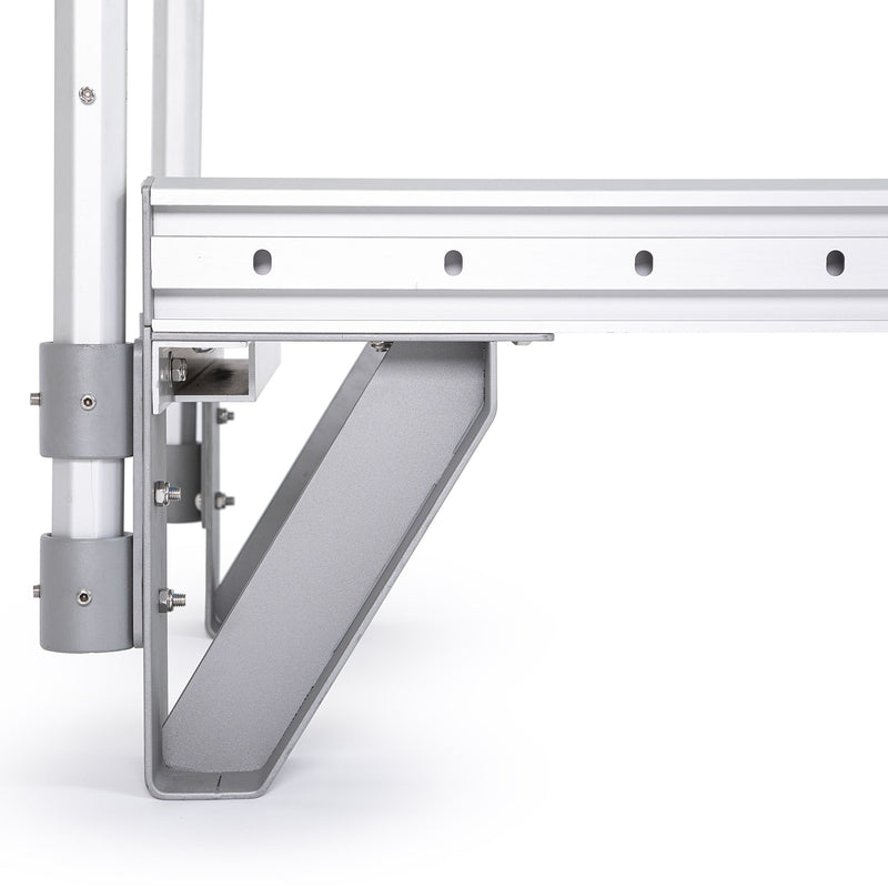Mentor tower upright and aluminum frame leg bracket