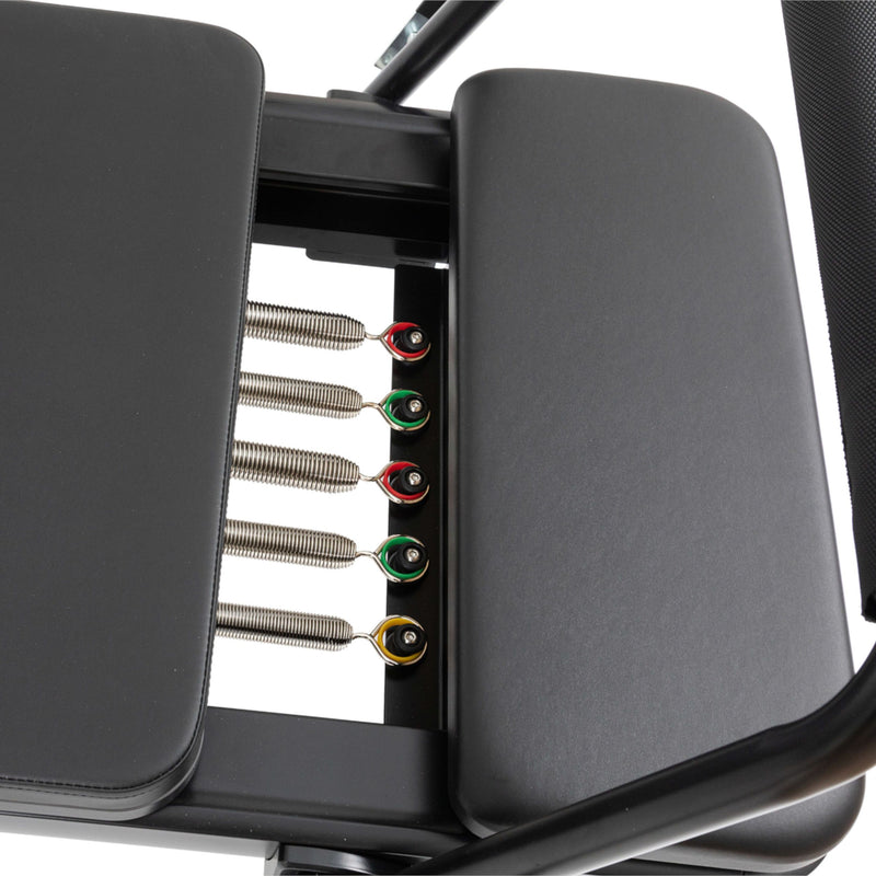 Nubium Black Edition five color-coded springs between the carriage pads