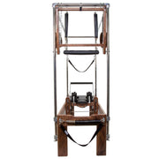 Peak Pilates Artistry Convertible with Leather Straps in walnut, front view