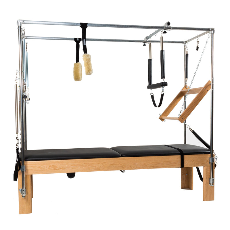 Peak Pilates Artistry Convertible with Rope in beechwood, with twin mats fitted