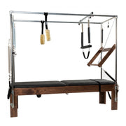 Peak Pilates Artistry Convertible with Rope in walnut, with twin mats fitted