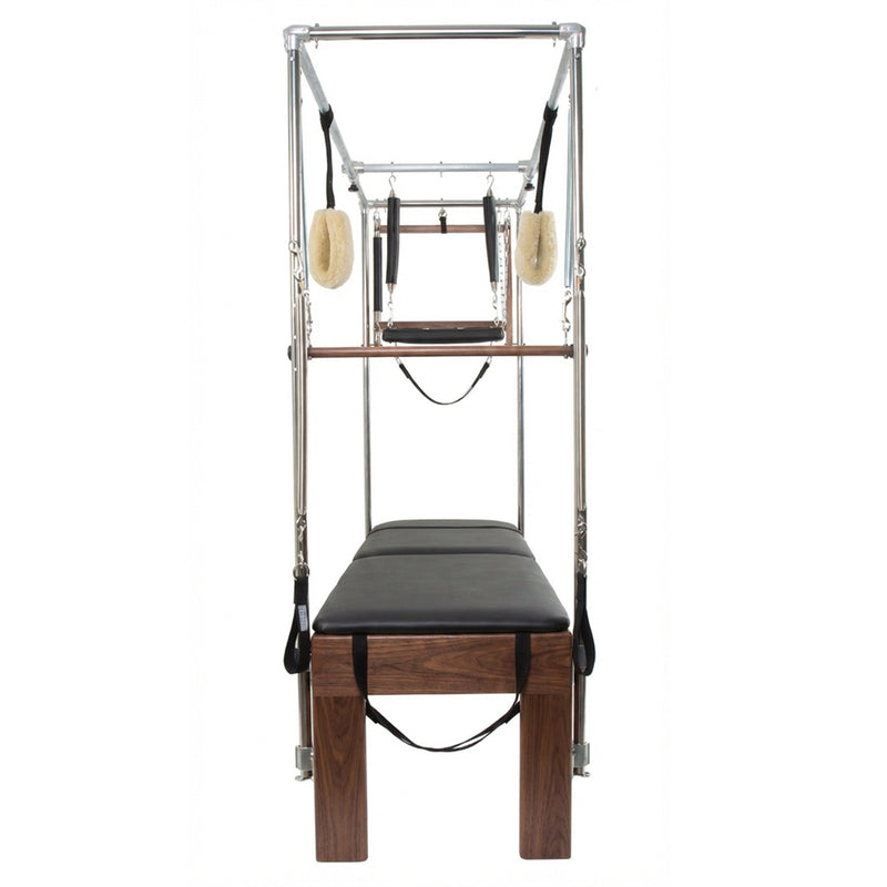 Peak Pilates Artistry Convertible with Vegan Straps in walnut, front view